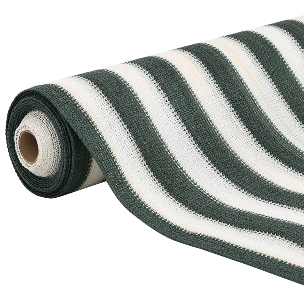 Filet brise-vue vert et blanc 1,2x10 m PEHD 75 g/m²