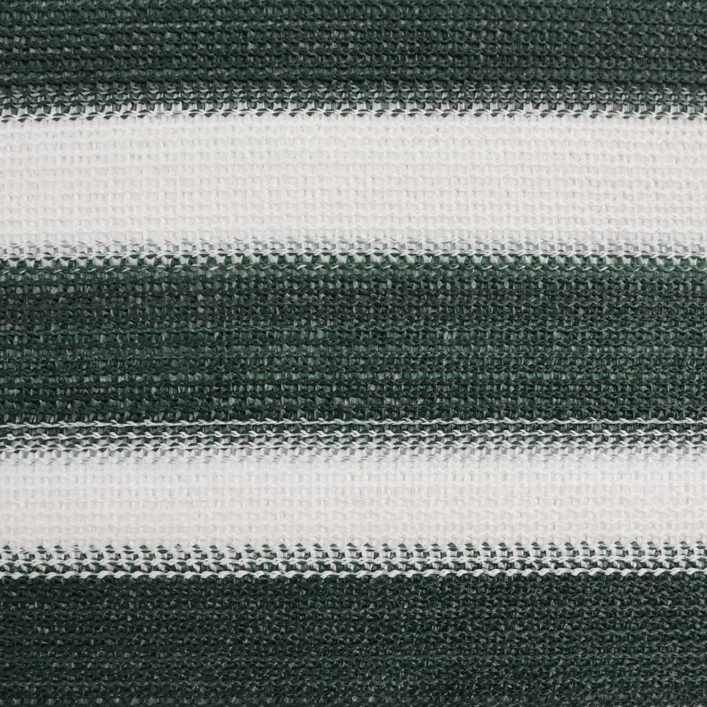 Filet brise-vue vert et blanc 1,2x10 m PEHD 75 g/m²