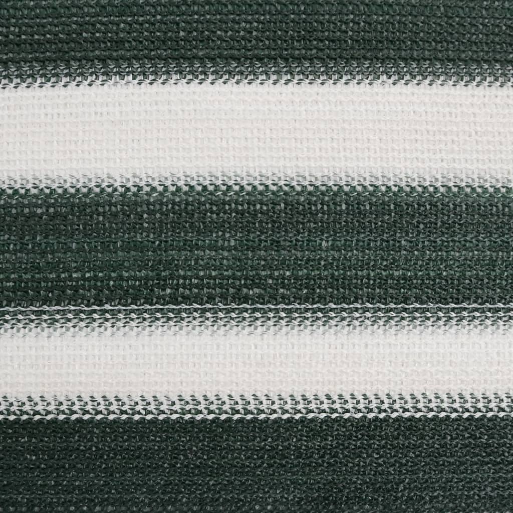 Filet brise-vue vert et blanc 1,2x25 m PEHD 75 g/m²