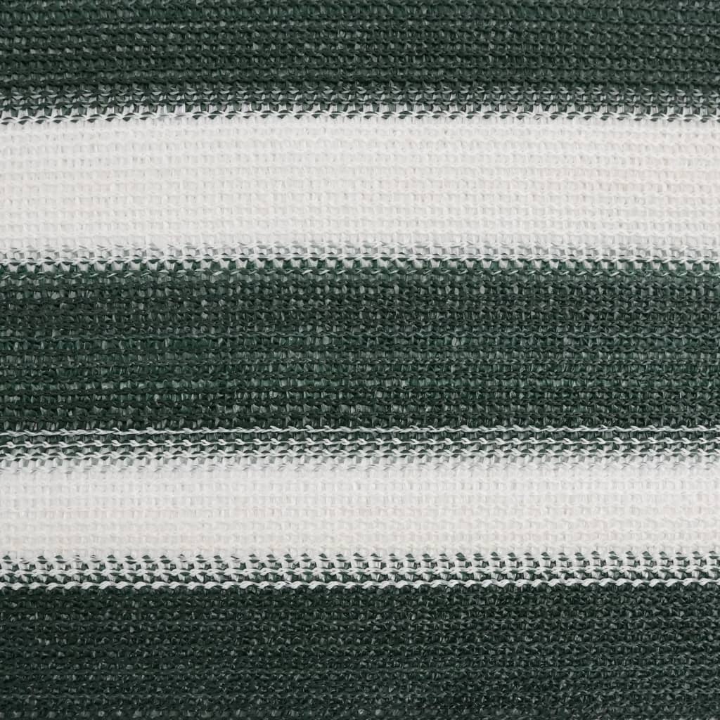 Filet brise-vue vert et blanc 1,5x10 m PEHD 75 g/m²