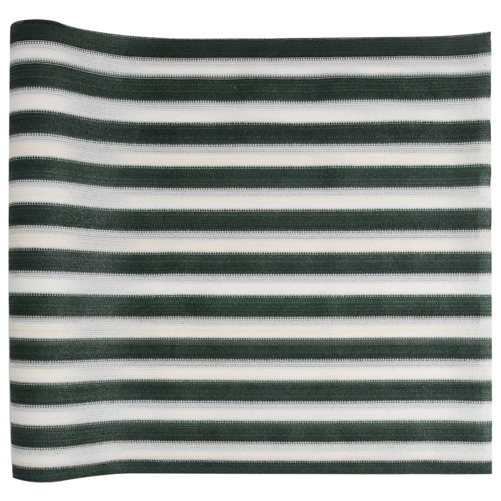 Filet brise-vue vert et blanc 1,5x50 m PEHD 75 g/m²