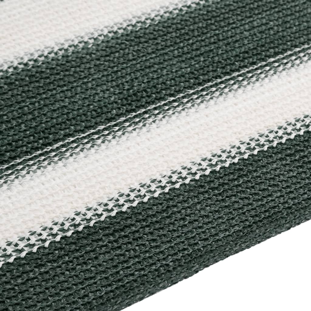 Filet brise-vue vert et blanc 1,5x50 m PEHD 75 g/m²