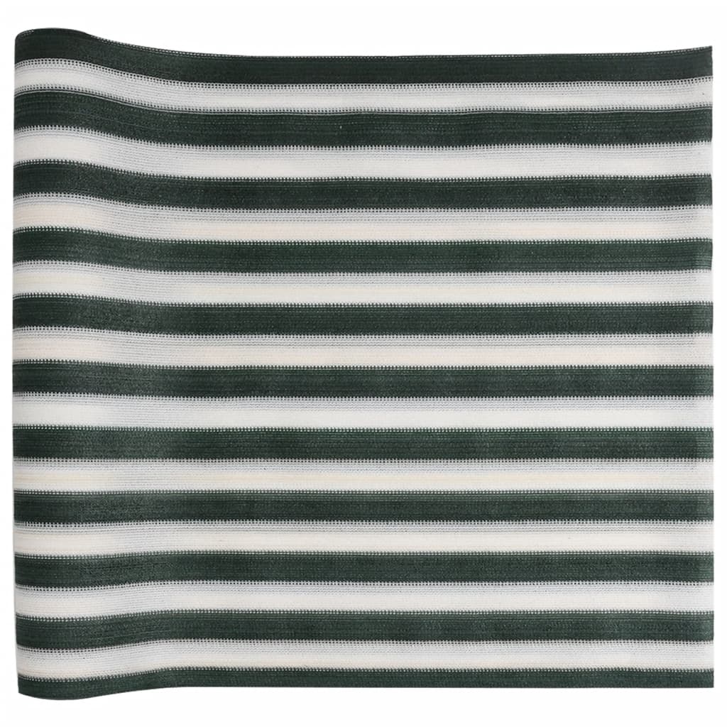 Filet brise-vue vert et blanc 1x10 m PEHD 150 g/m²