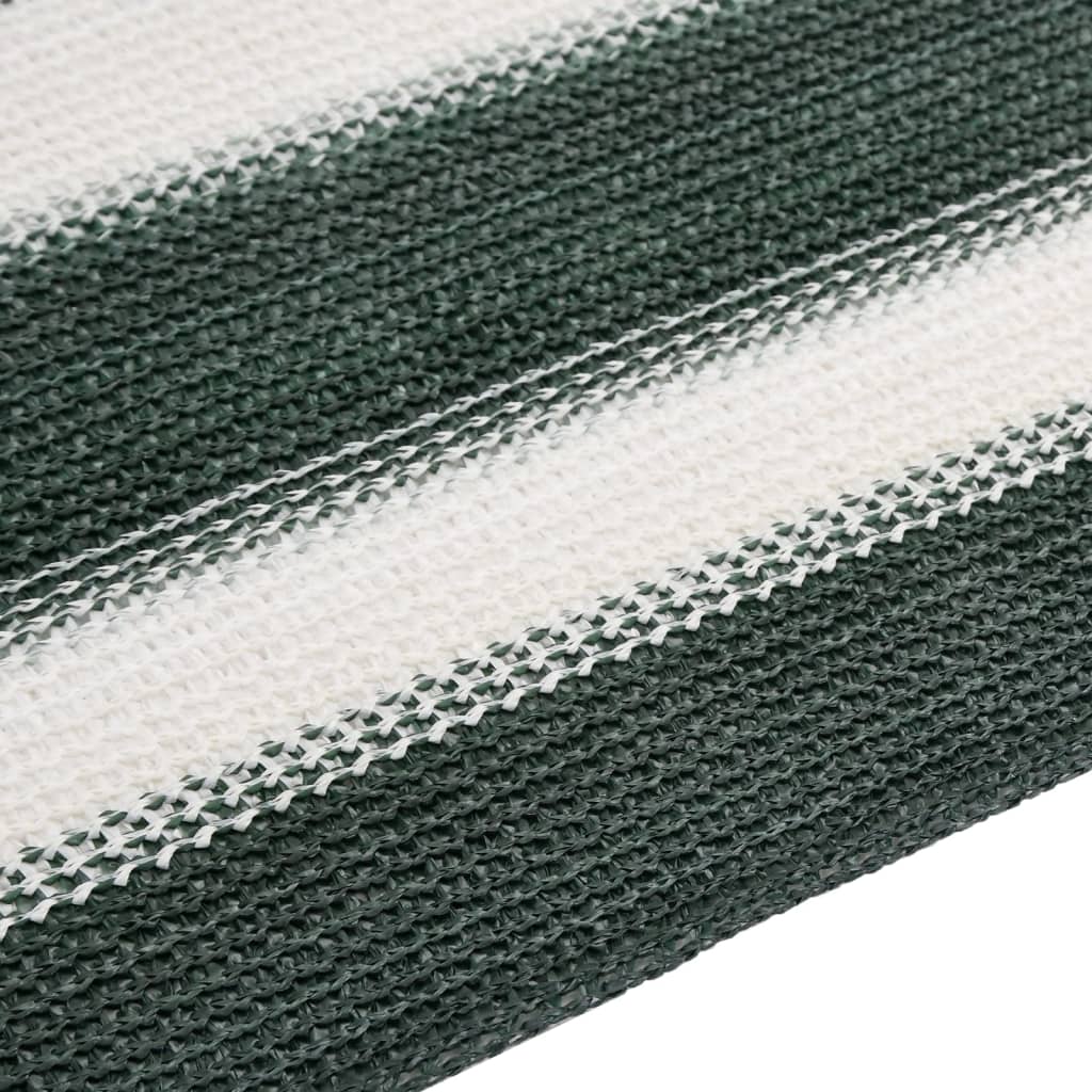 Green and white privacy screen net 2x10 m HDPE 150 g/m²