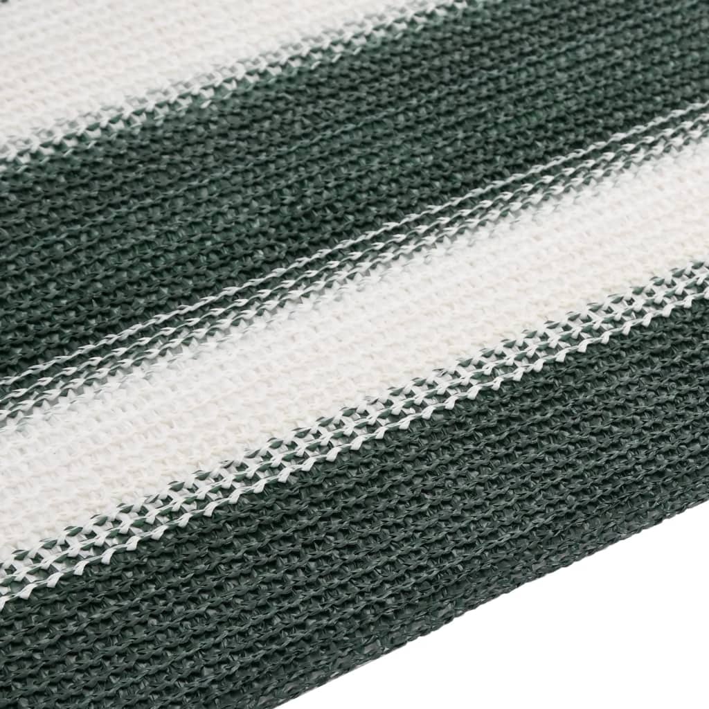 Green and white privacy screen net 1.8x10 m HDPE 195 g/m²