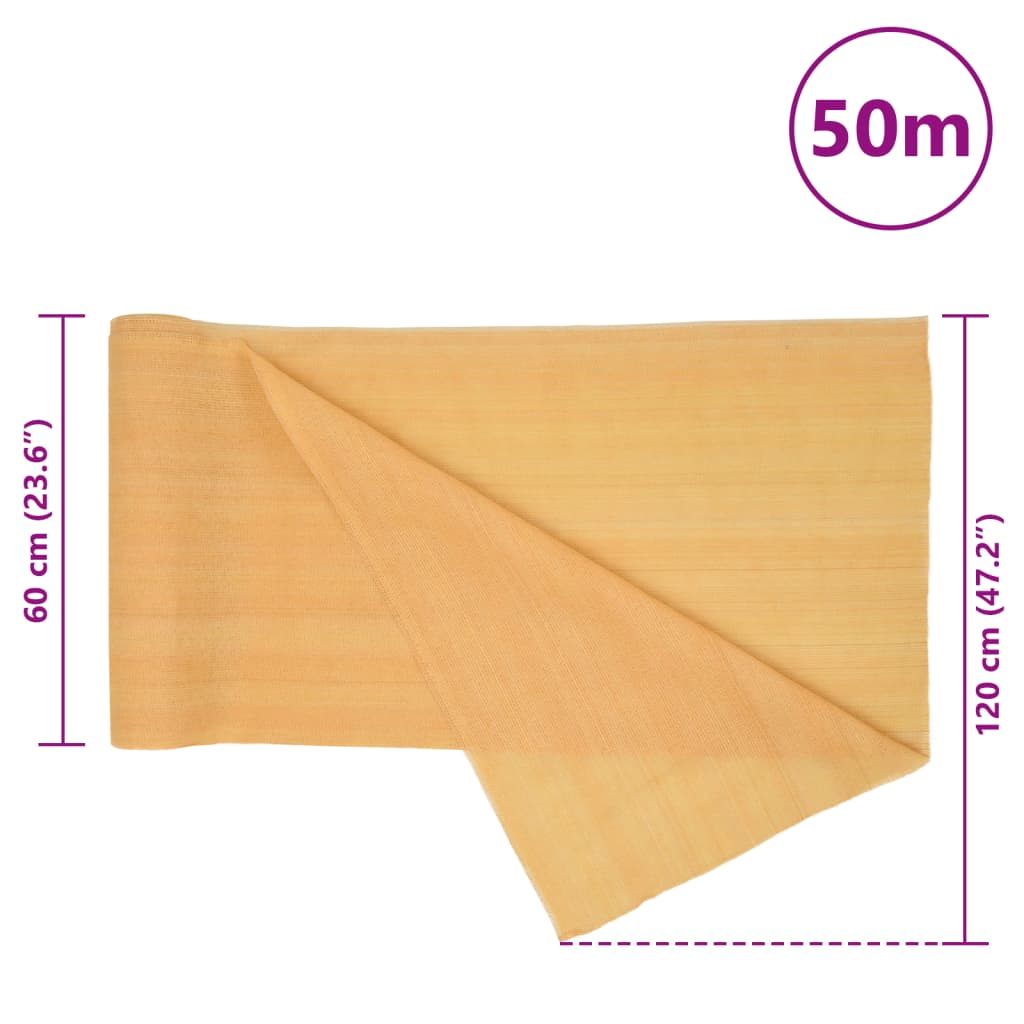 Filet brise-vue sable 1,2x50 m PEHD 75 g/m²