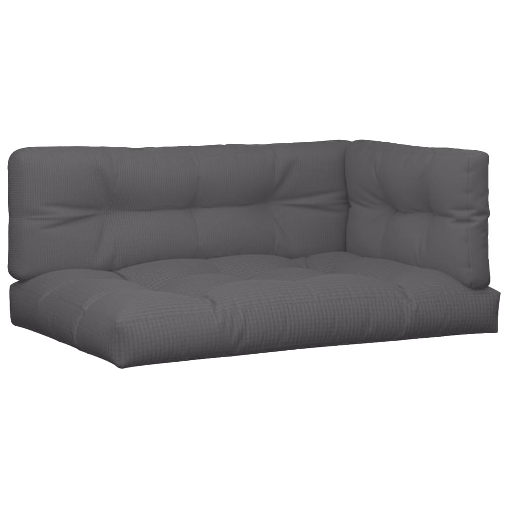 Coussins de palette lot de 3 anthracite tissu