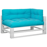 Coussins de palette lot de 3 turquoise tissu