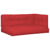 Coussins de palette lot de 5 rouge tissu