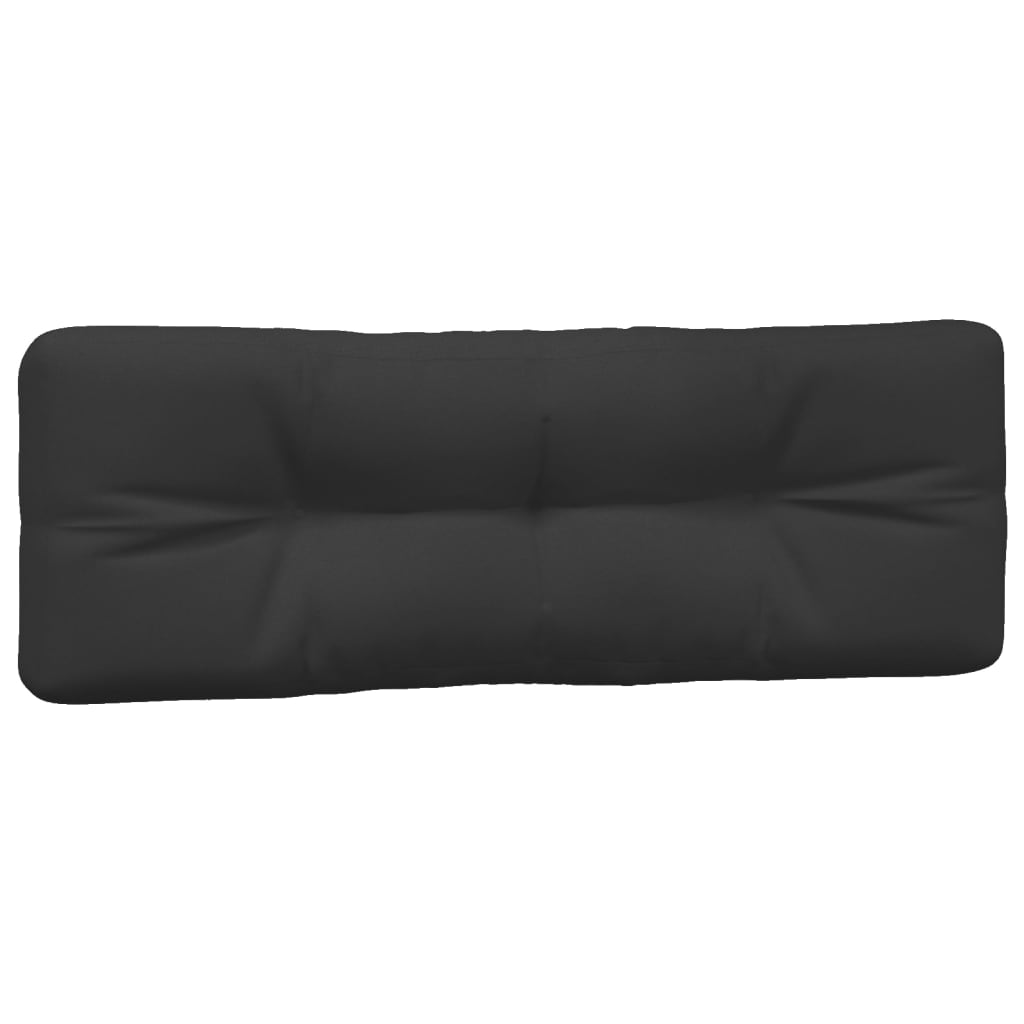 Coussins de palette lot de 5 noir tissu