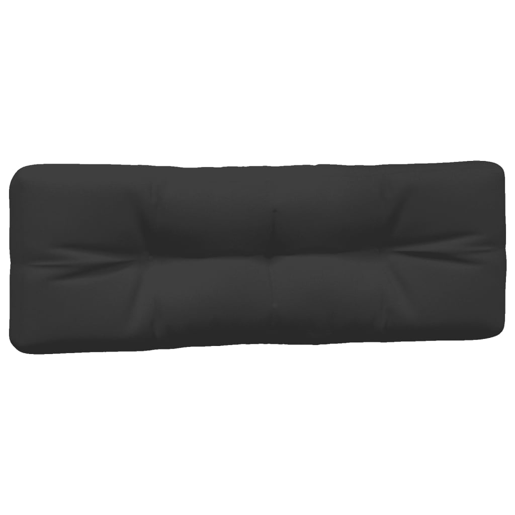 Coussins de palette lot de 7 noir tissu