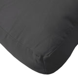 Coussins de palette lot de 7 noir tissu