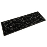 Tapis de cuisine lavable imprimé Morning noir 60x180 cm velours