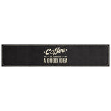 Tapis de cuisine lavable texte Coffee 60x300 cm velours