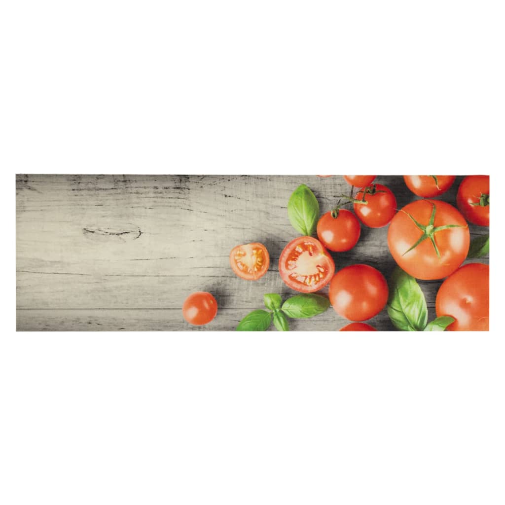 Tapis de cuisine lavable impression de tomates 60x180cm velours