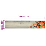 Tapis de cuisine lavable impression de tomates 60x300cm velours