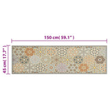 Tapis de cuisine lavable impression pastel hexagonale 45x150 cm