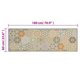 Tapis de cuisine lavable impression pastel hexagonale 60x180 cm