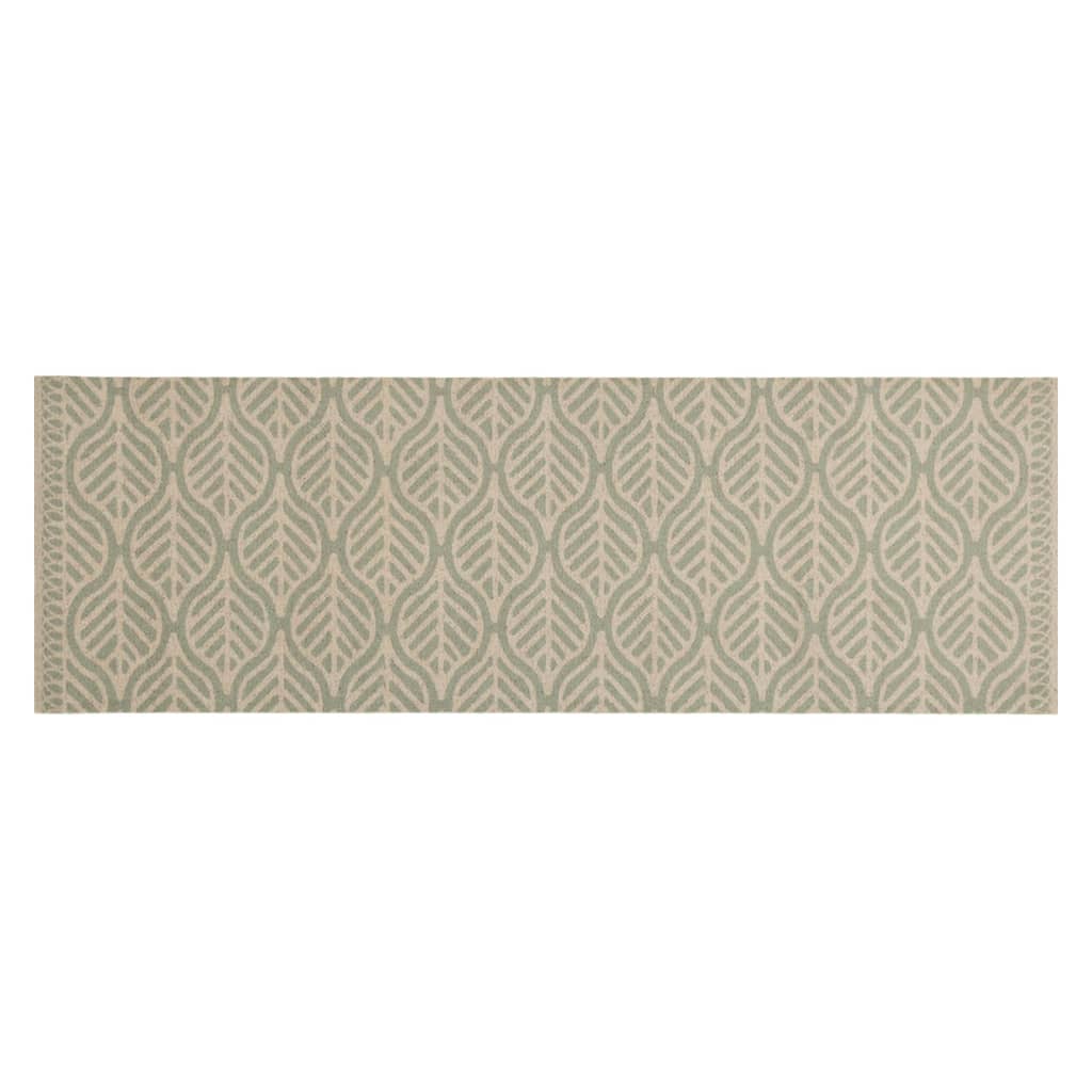 Tapis de cuisine lavable impression feuilles 60x180 cm velours