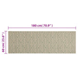 Tapis de cuisine lavable impression feuilles 60x180 cm velours