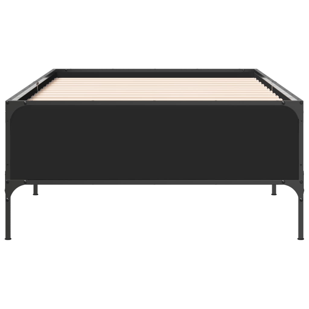 Bed frame without mattress black 100x200 cm