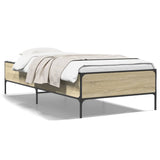 Bed frame without mattress sonoma oak 100x200 cm