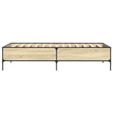 Bed frame without mattress sonoma oak 100x200 cm