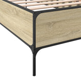 Bed frame without mattress sonoma oak 100x200 cm