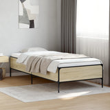 Bed frame without mattress sonoma oak 100x200 cm