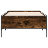 Bed frame without mattress smoked oak 100x200 cm