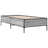 Bed frame without mattress sonoma gray 100x200 cm