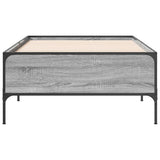 Bed frame without mattress sonoma gray 100x200 cm