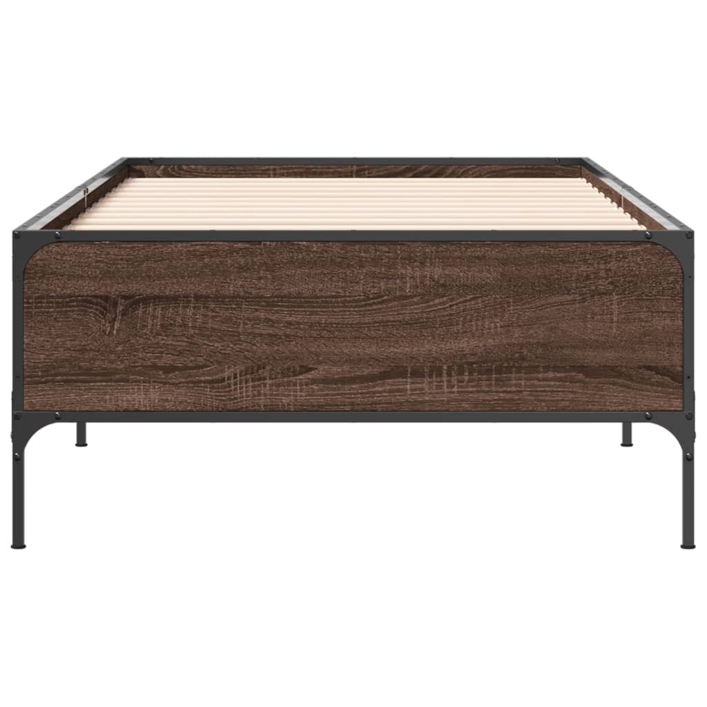 Cadre de lit sans matelas chêne marron 100x200 cm