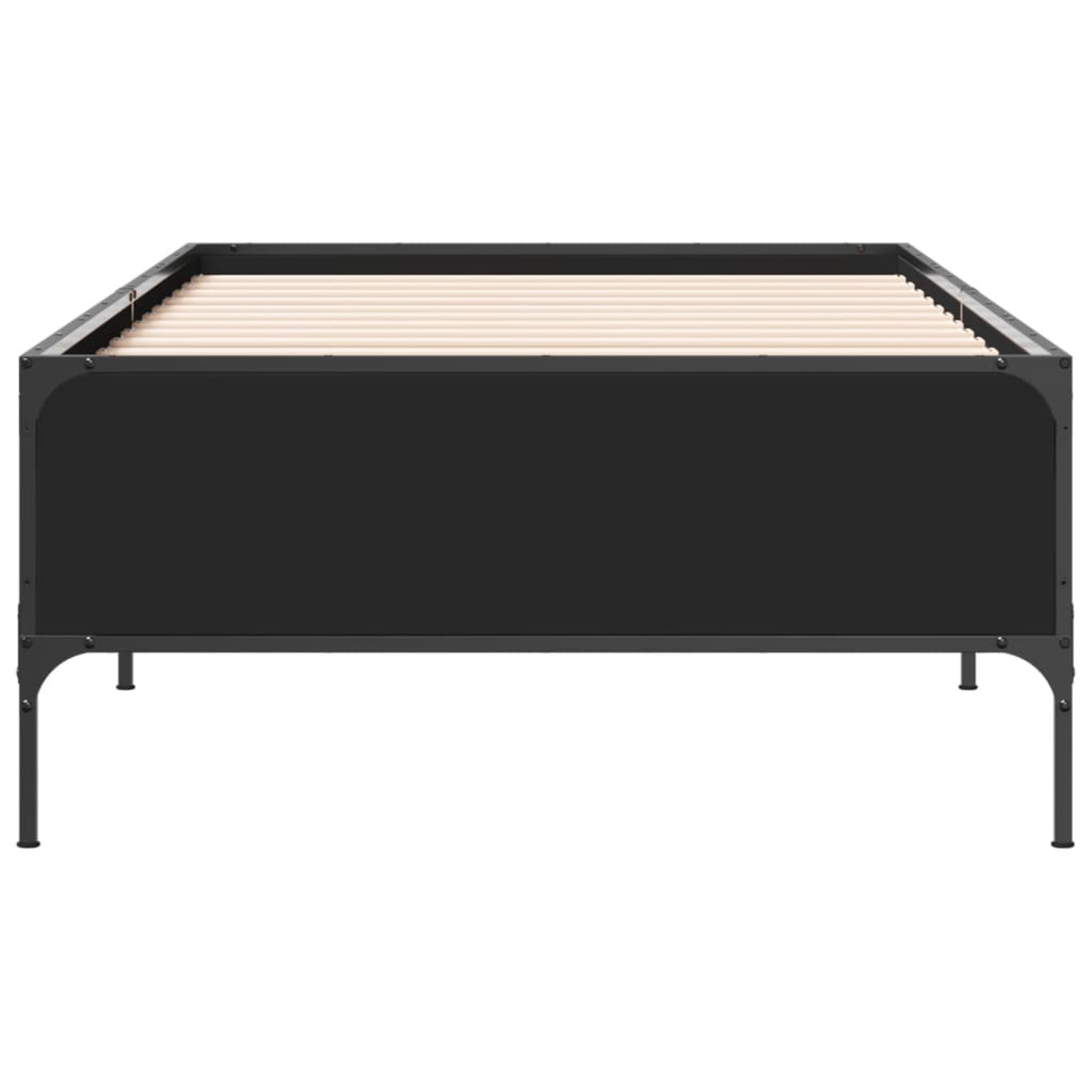 Cadre de lit sans matelas noir 90x200 cm