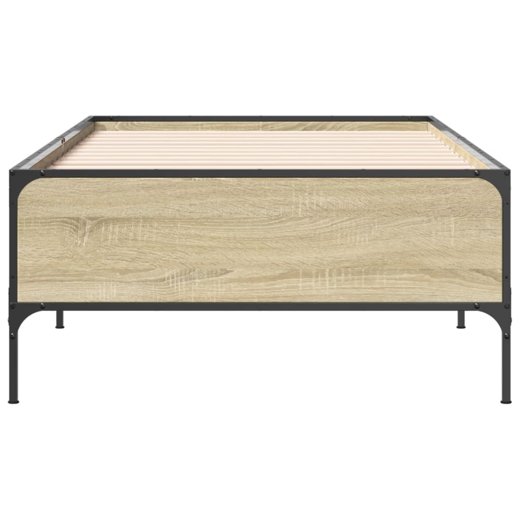 Bed frame without mattress sonoma oak 90x200 cm