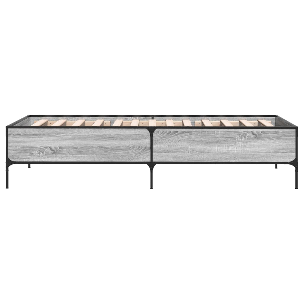 Cadre de lit sans matelas sonoma gris 90x200 cm