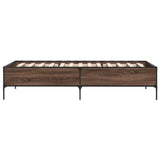 Cadre de lit sans matelas chêne marron 90x200 cm