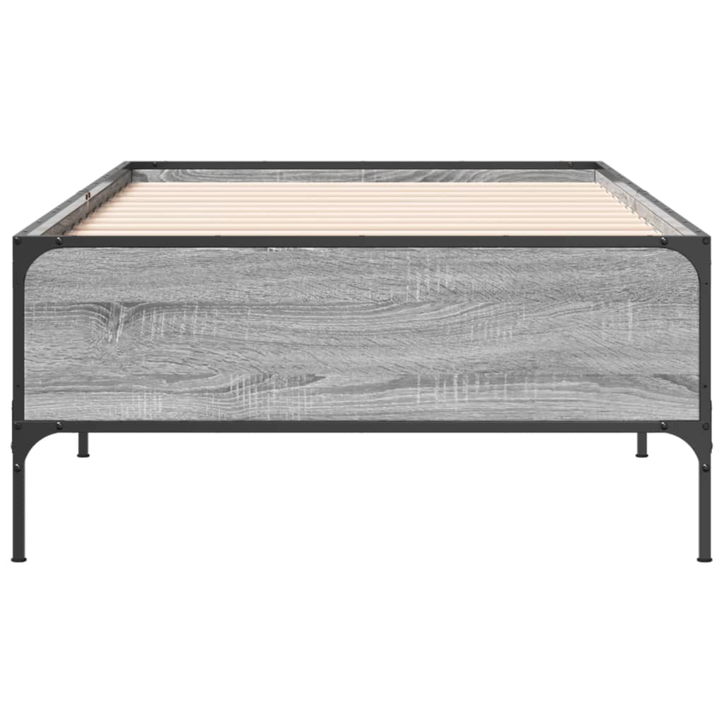 Bed frame without mattress sonoma gray 90x190 cm