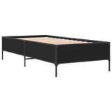 Cadre de lit sans matelas noir 75x190 cm