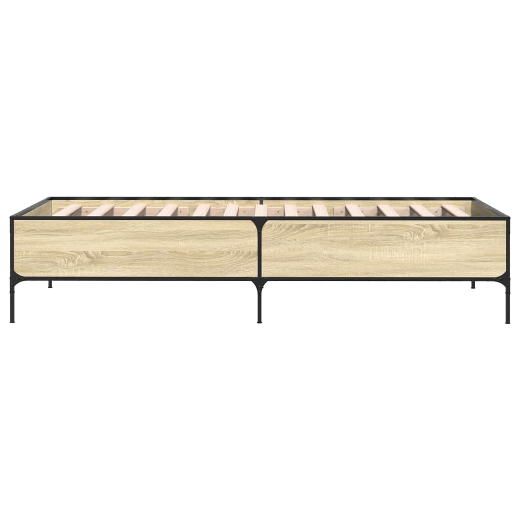 Bed frame without mattress sonoma oak 75x190 cm