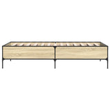 Bed frame without mattress sonoma oak 75x190 cm