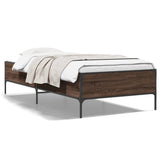 Cadre de lit sans matelas chêne marron 75x190 cm