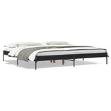 Bed frame without mattress black 200x200 cm