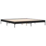 Bed frame without mattress black 200x200 cm