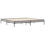 Cadre de lit sans matelas sonoma gris 200x200 cm