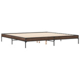 Cadre de lit sans matelas chêne marron 200x200 cm