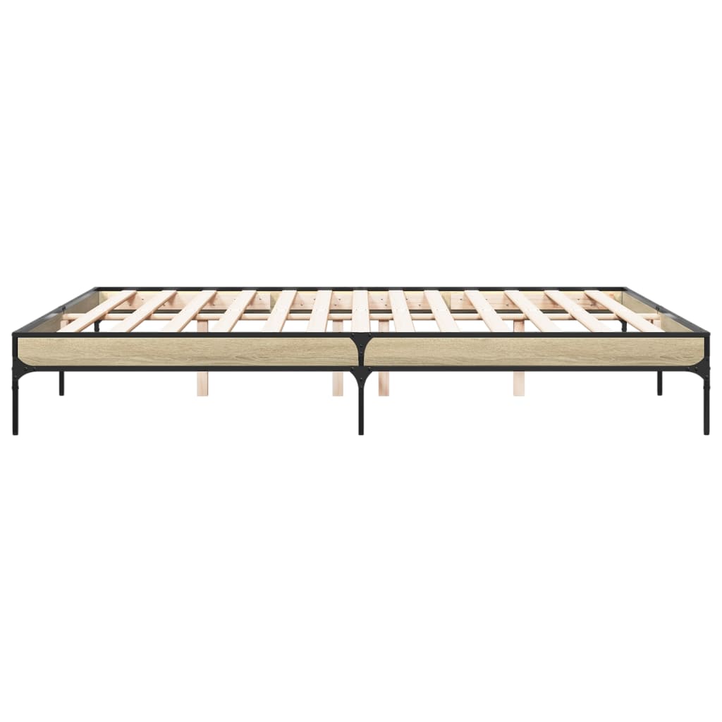 Bed frame without mattress sonoma oak 180x200 cm