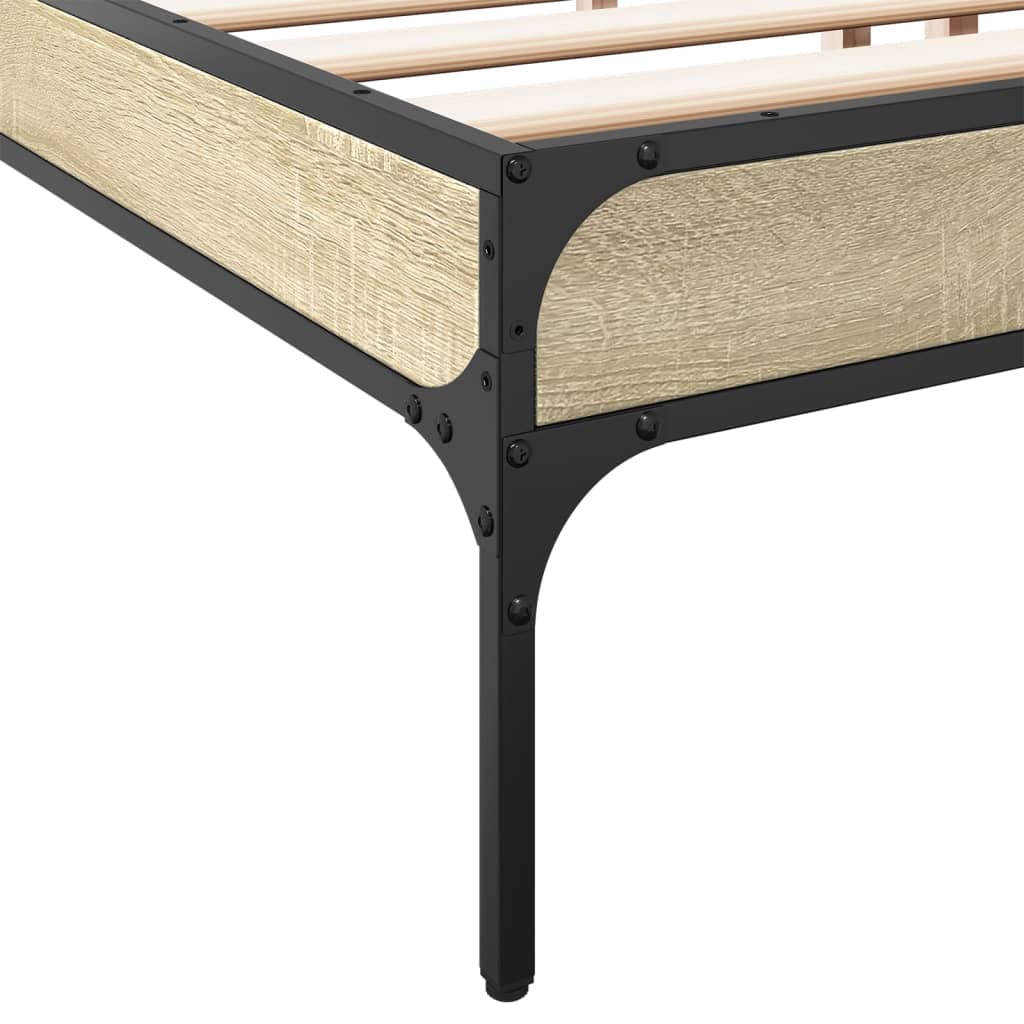 Bed frame without mattress sonoma oak 180x200 cm