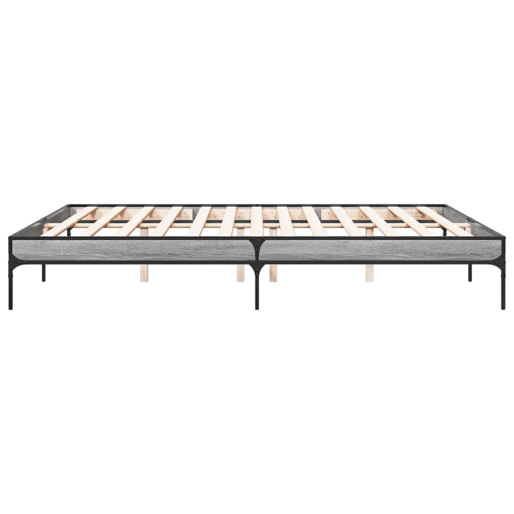 Cadre de lit sans matelas sonoma gris 180x200 cm