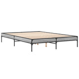 Cadre de lit sans matelas sonoma gris 160x200 cm